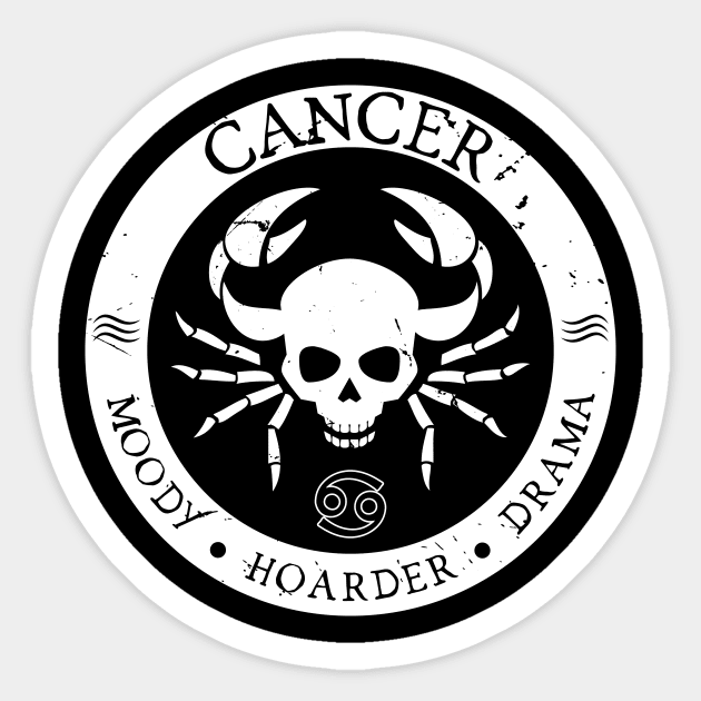 Savage Cancer Zodiac Antisocial Astrology Sticker by atomguy